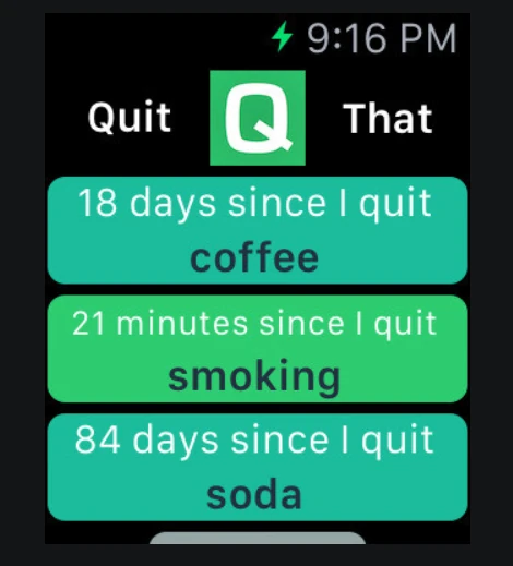 Quit That is a simple app that packs a big punch for a sober lifestyle.