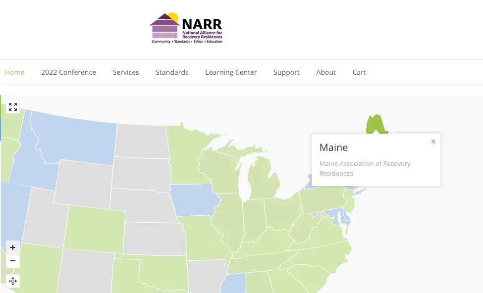 NARR MARR Maine sober living home advocacy certification regulation