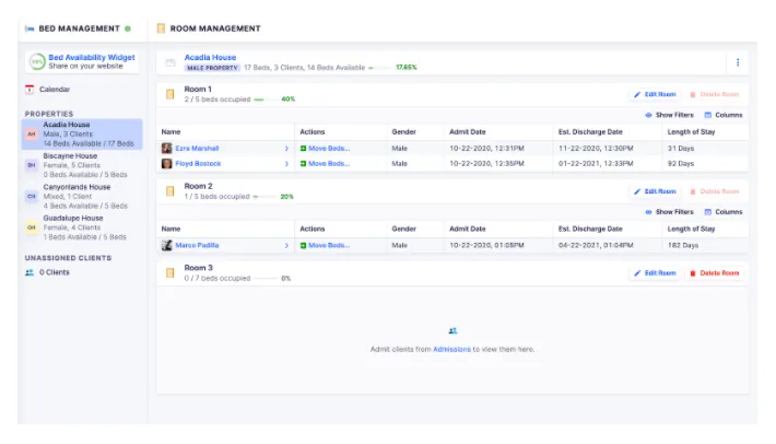 At Sober Living App, we have a host of bed management tools for sober living home operators like you to track check-in and check-out times so you can leverage openings during the admissions process and minimize inefficient scheduling errors.