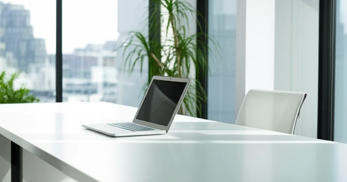 Modern office workspace representing halfway house management technology