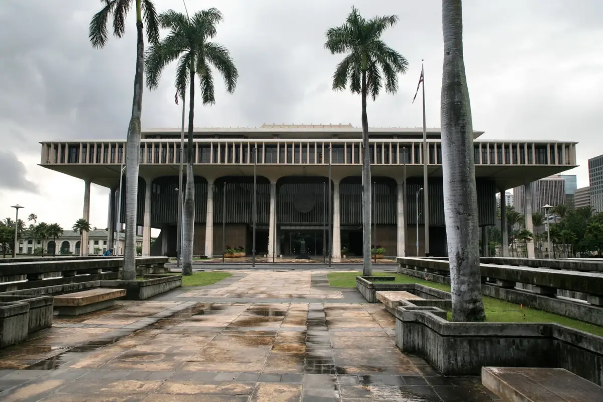Hawaii State Capitol in Honolulu - recovery housing certification information