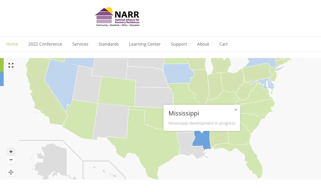 sober living home recovery residence mississippi national association affiliate