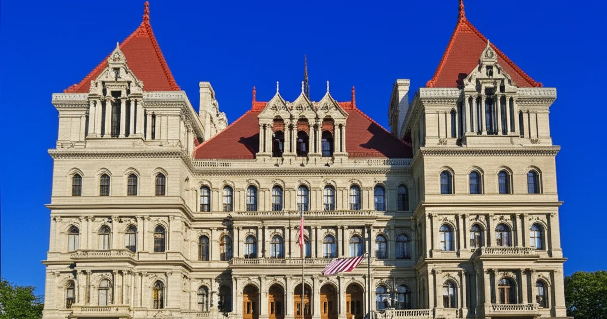 New York State Capitol building in Albany for sober living home business guide