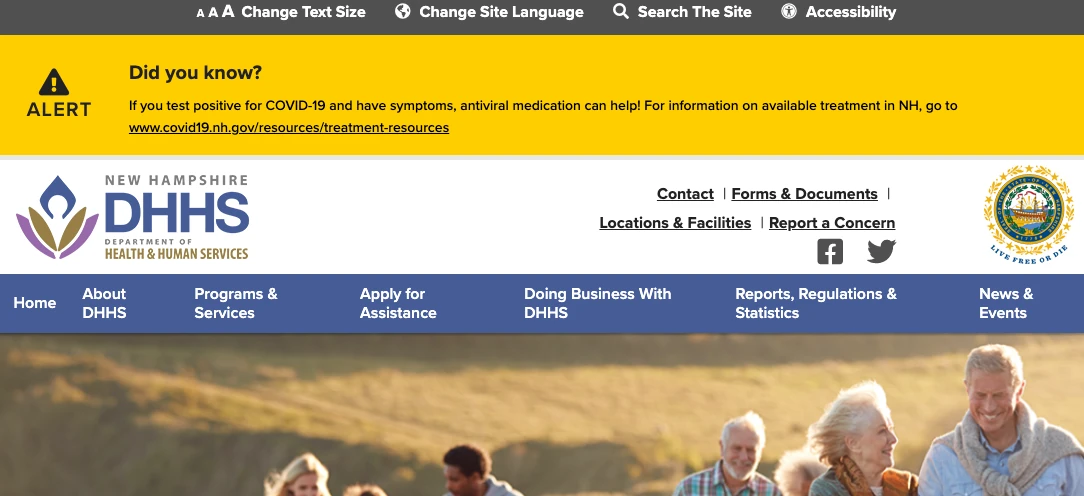 new hampshire DHHS health and human services sober living home registration list