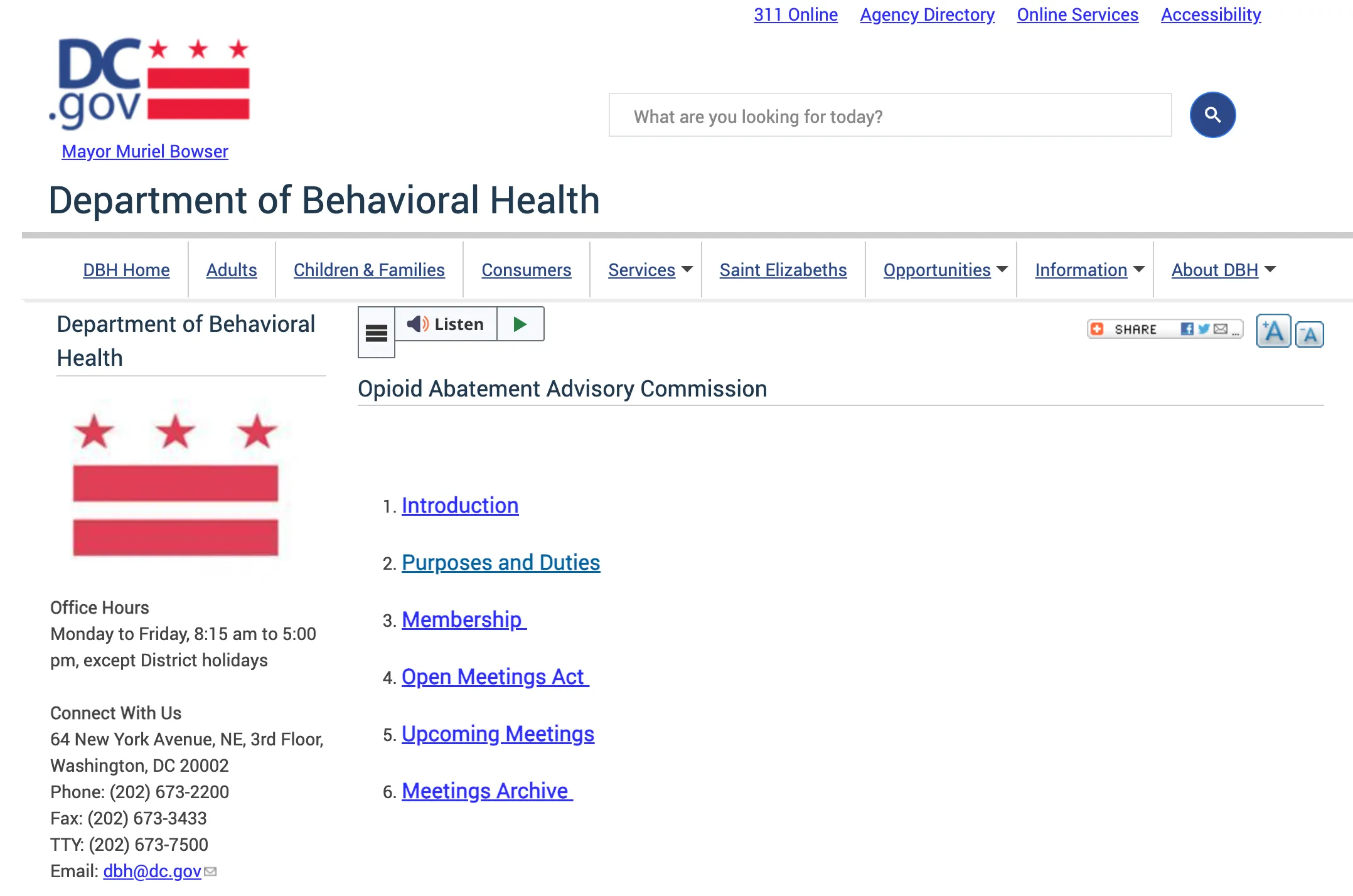 washington d.c. opioid settlement money funding grant startup sober living home