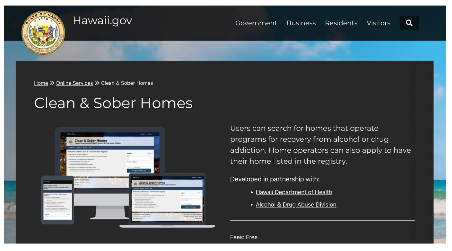 hawaii clean and sober homes NARR certification affiliation affiliate recovery residence