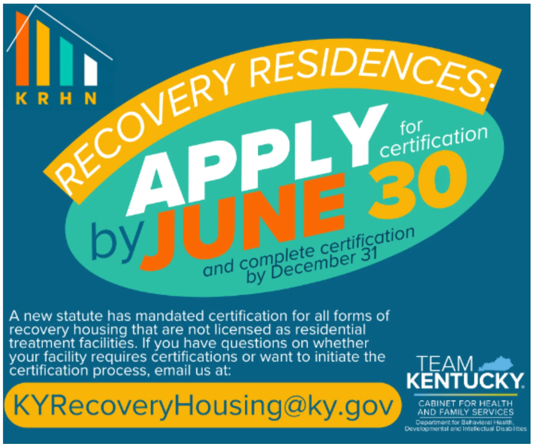 kansas NARR affiliate KRHN sober living home news certification mandatory recovery residence