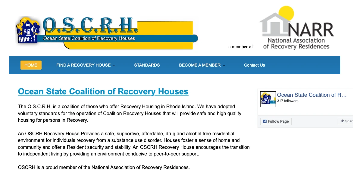 RICARES versus OSCRH sober living home certification in rhode island